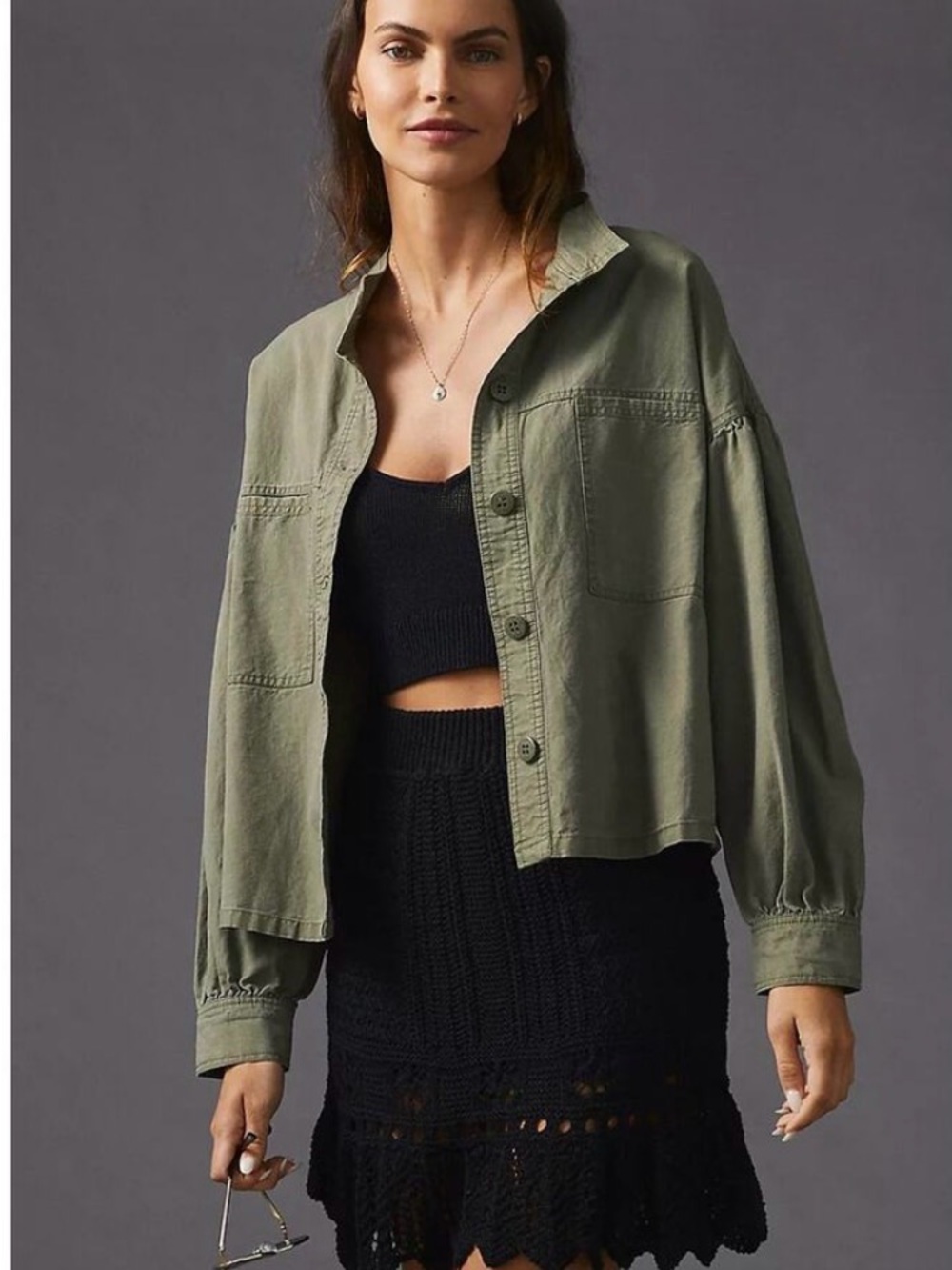 Sanctuary Keystone Olive Green Utility Jacket Size Small